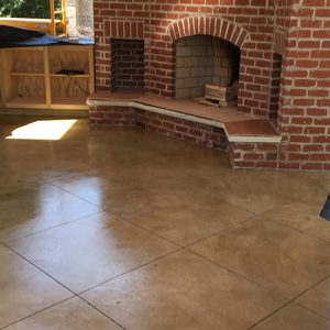 stained concrete for an outdoor kitchen