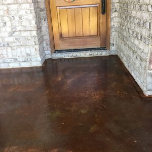 stained concrete front porch